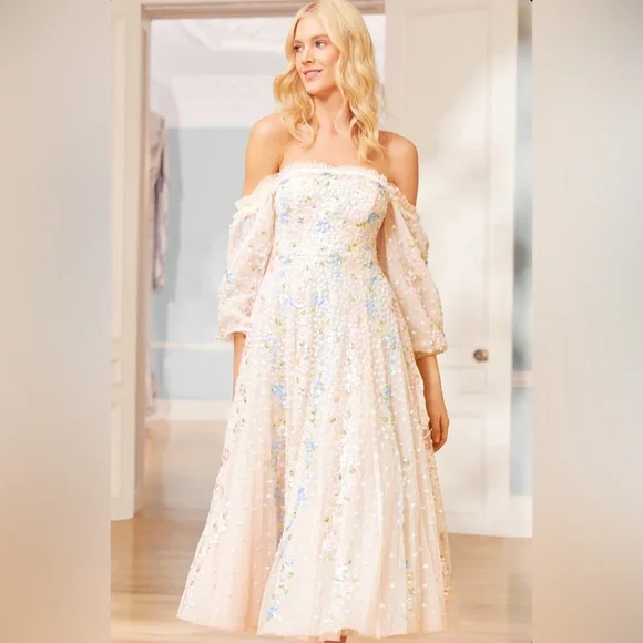 Confetti Gloss Off-Shoulder Ballerina Dress - Picture 1 of 9